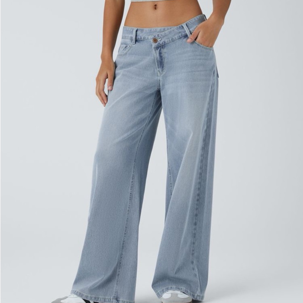 HALARA  Halara Flex™ Asymmetric Low Rise Wide leg Jeans